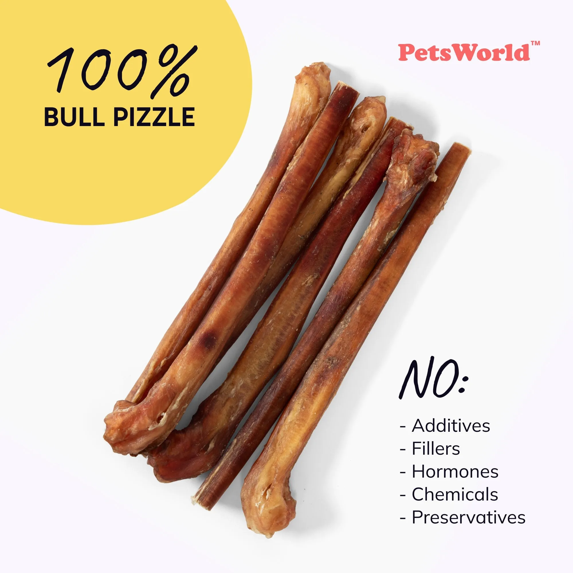 12-Inch Thick Bully Sticks for Medium - Large Dogs