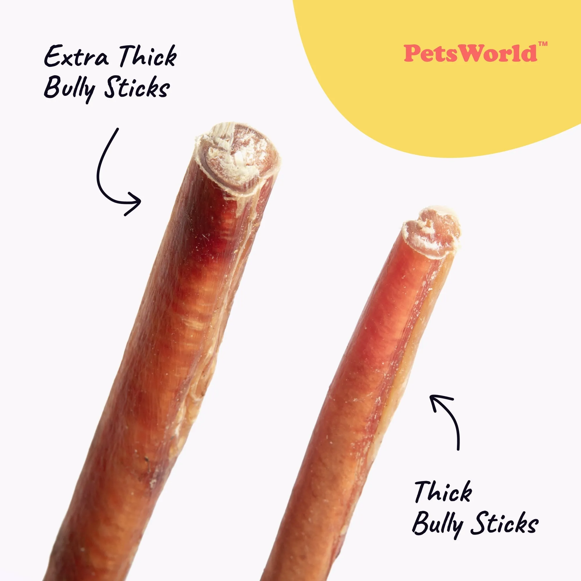 12-Inch Thick Bully Sticks for Medium - Large Dogs