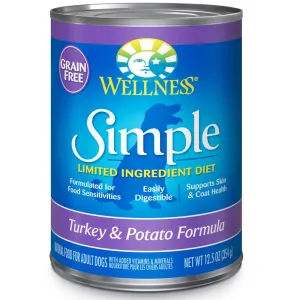 20% OFF: Wellness Simple Grain-Free Turkey & Potato Canned Dog Food 354g