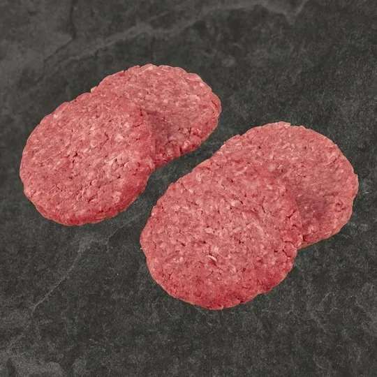 All Natural* 80% Lean/20% Fat Ground Beef Chuck Patties, 4 Count, 1.33 lb Tray