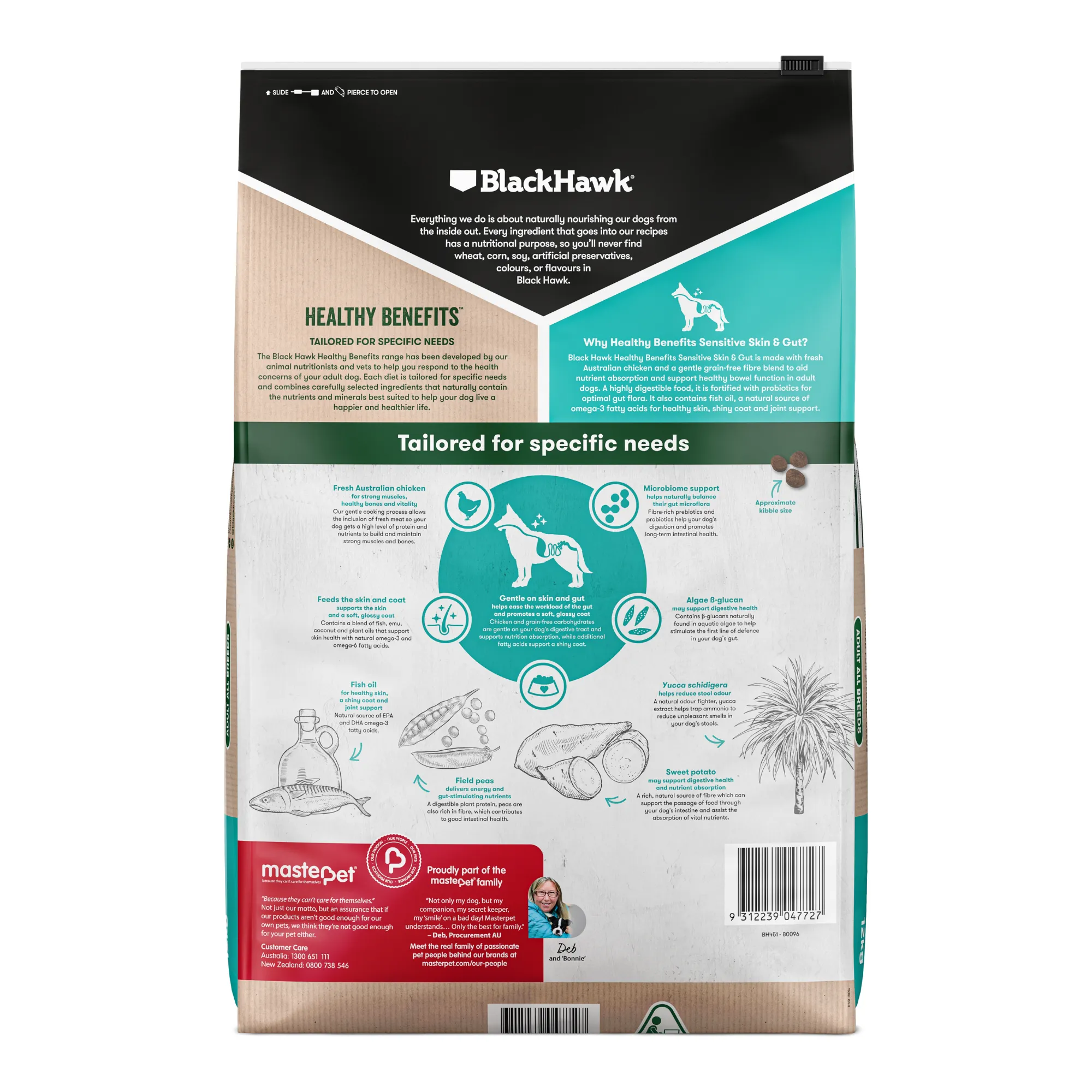 Black Hawk Healthy Benefits Adult Sensitive Skin and Gut Dry Dog Food