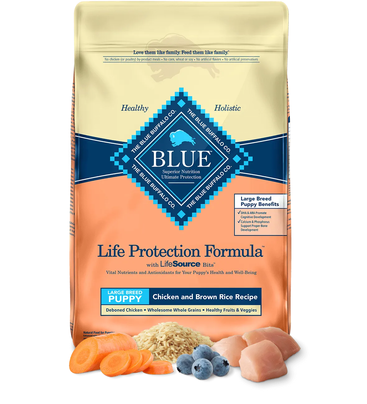 Blue Buffalo Life Protection Chicken & Brown Rice Recipe Large Breed Puppy Dry Dog Food