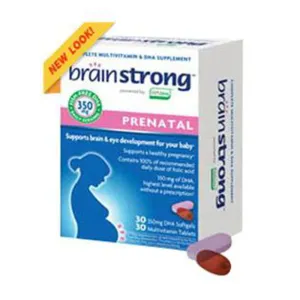 BrainStrong 4363289 Prenatal BrainStrong Prenatal Multivitamin Plus DHA Tablets and Softgels. 1 bottle