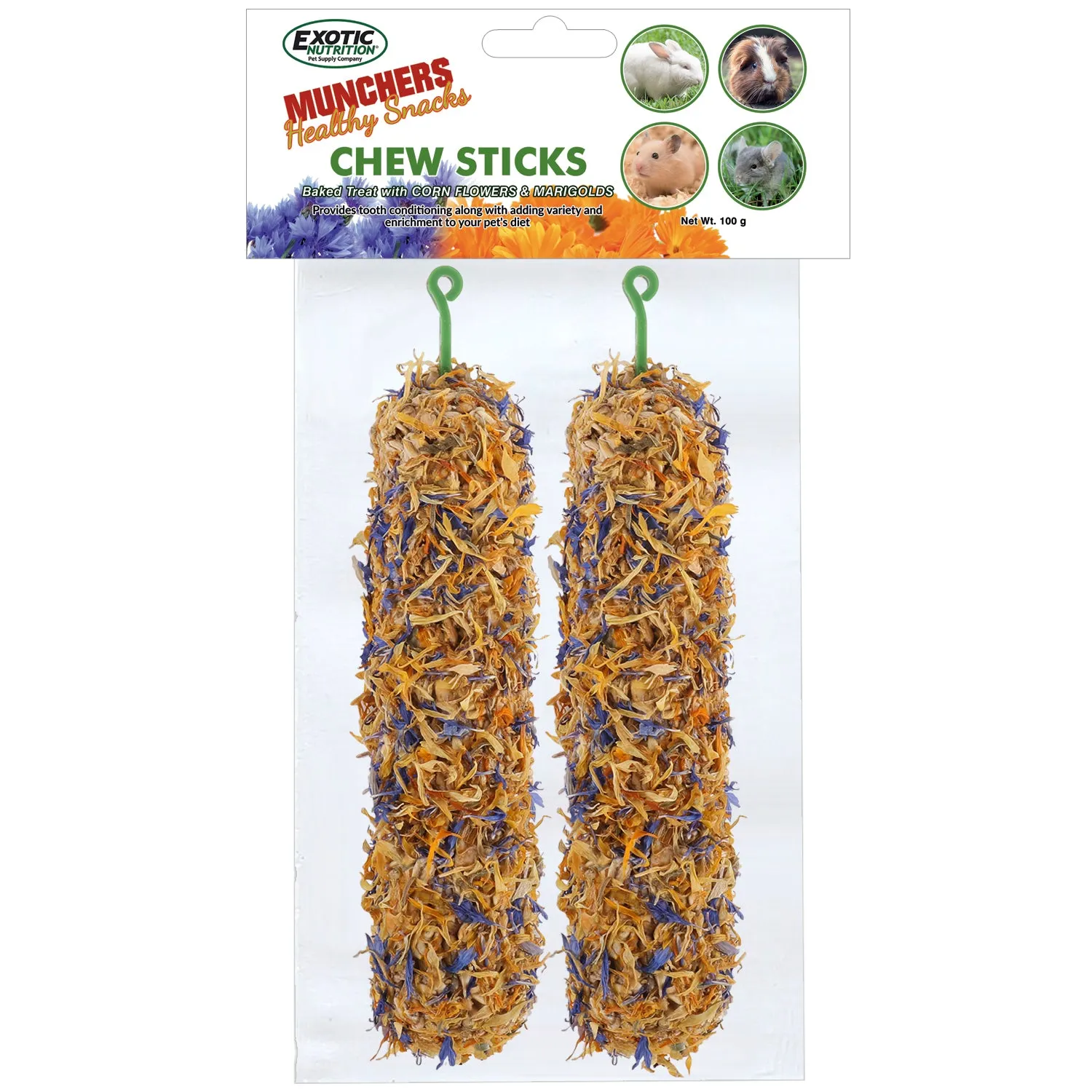 Chew Sticks with Cornflower & Marigold