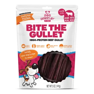 Chewer's Joy  Bite the Gullet, Gullet Sticks  Dog Treats- 5oz, Natural Source of Collagen, Chondroitin, and Glucosamine, a Great Treat for Joint Health. Fully Digestible, Boost Digestive System. High in Protein. Supports Dental Hygiene.