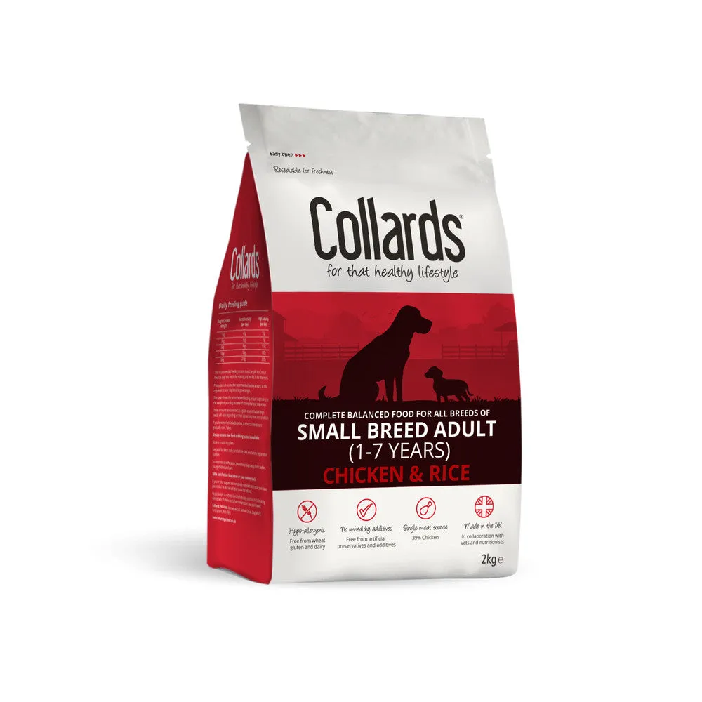 Collards Chicken And Rice Small Breed Adult Dry Dog Food - 2kg