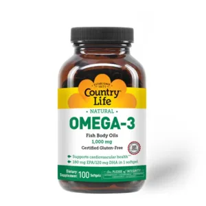 Country Life Omega-3 Fish Oil 1000mg 100 Softgels