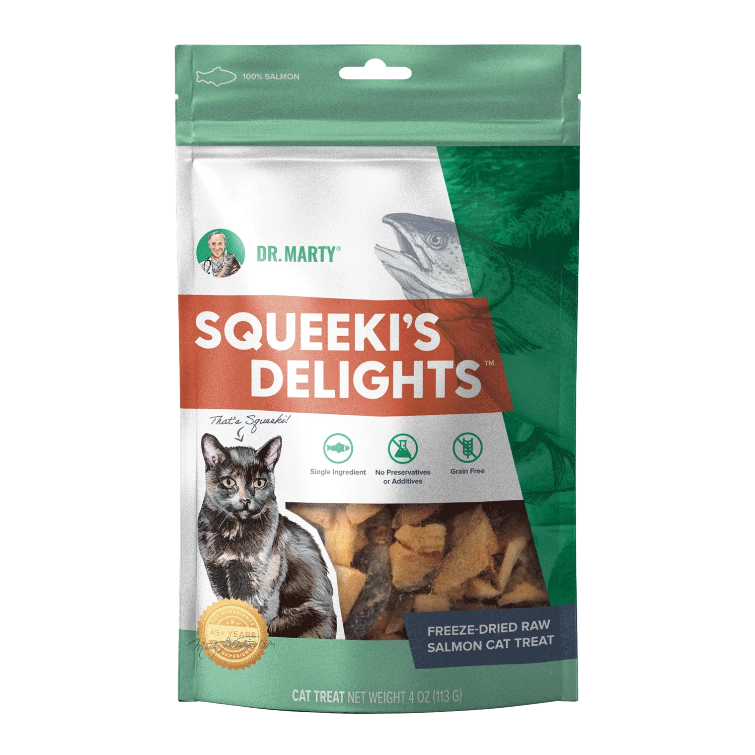 DR. MARTY Squeeki’s Delights Freeze-Dried Raw Salmon Cat Treats