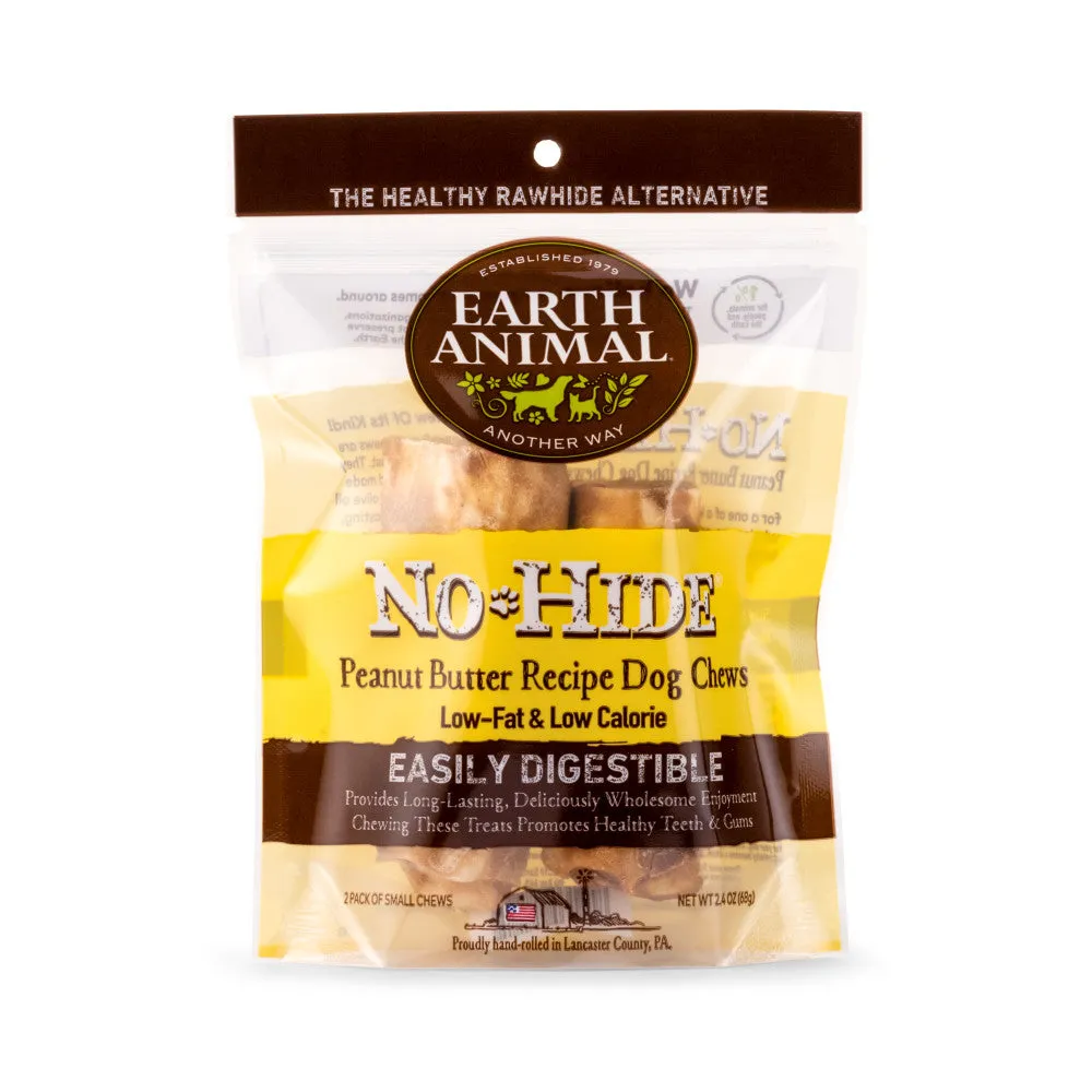 Earth Animal No-Hide Peanut Butter Chew Dog Treat, Small, 2-pack