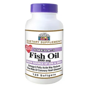 Fish Oil Omega 3 Heart Health Supplement, 120 Softgels