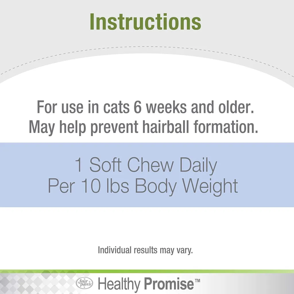 Four Paws Healthy Promise Hairball Control Soft Chews For Cats  (90 ct)