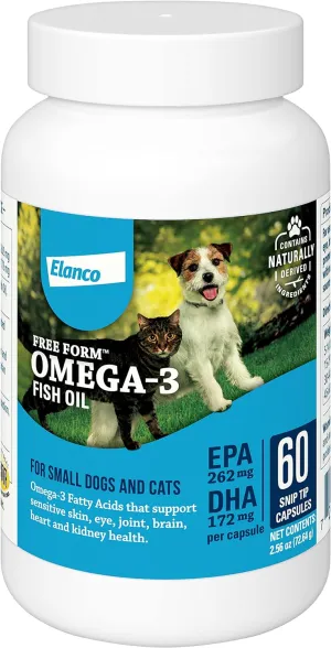 Free Form Omega-3 Fish Oil Snip Tip Capsules