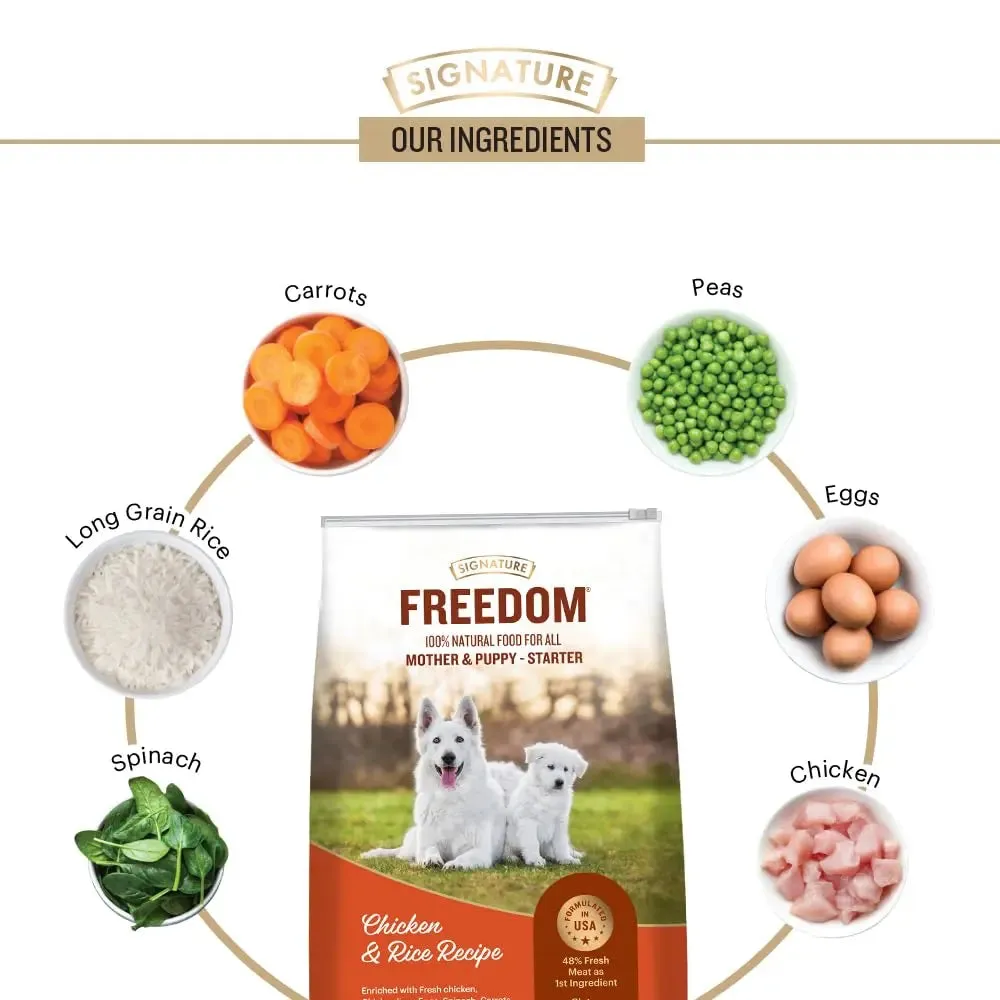 Freedom Chicken & Rice Starter (Mother & Puppy) Dog Dry Food - 1.2 kg