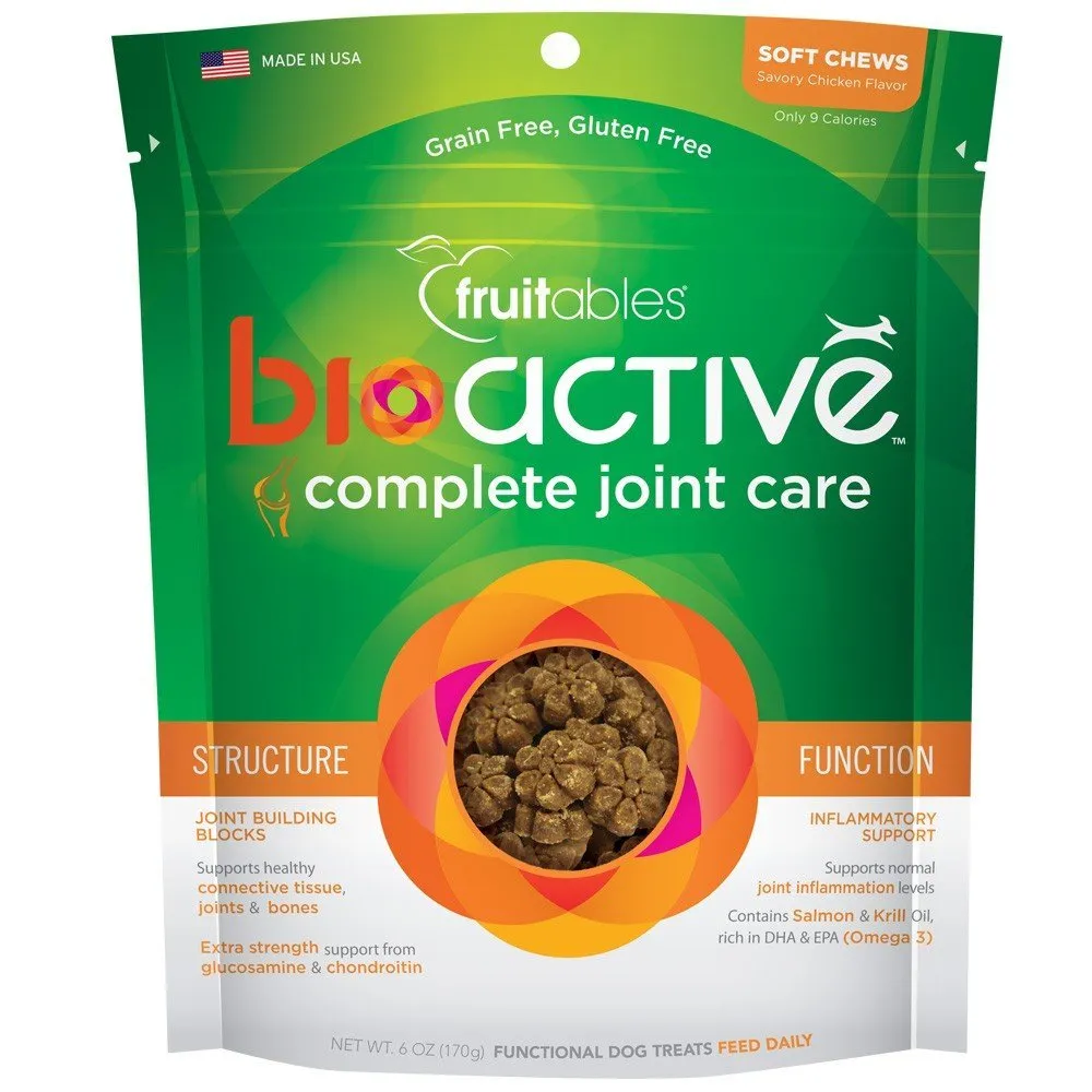 Fruitables BioActive Complete Joint Care Soft Chew Dog Treats 6oz