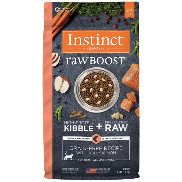 Instinct Raw Boost Real Salmon Recipe Dry Cat Food, 4.5lb