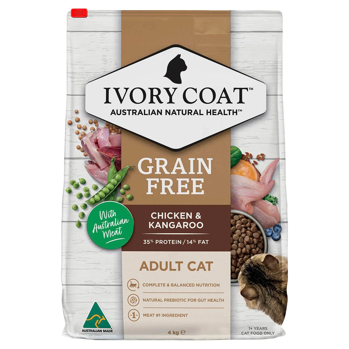 Ivory Coat Grain Free Indoor Adult Dry Cat Food Chicken & Kangaroo