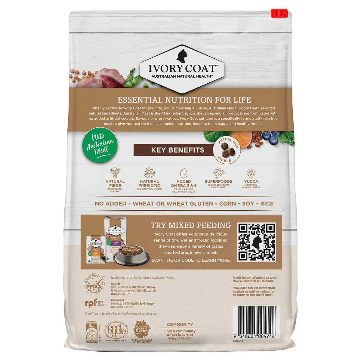 Ivory Coat Grain Free Indoor Adult Dry Cat Food Chicken & Kangaroo