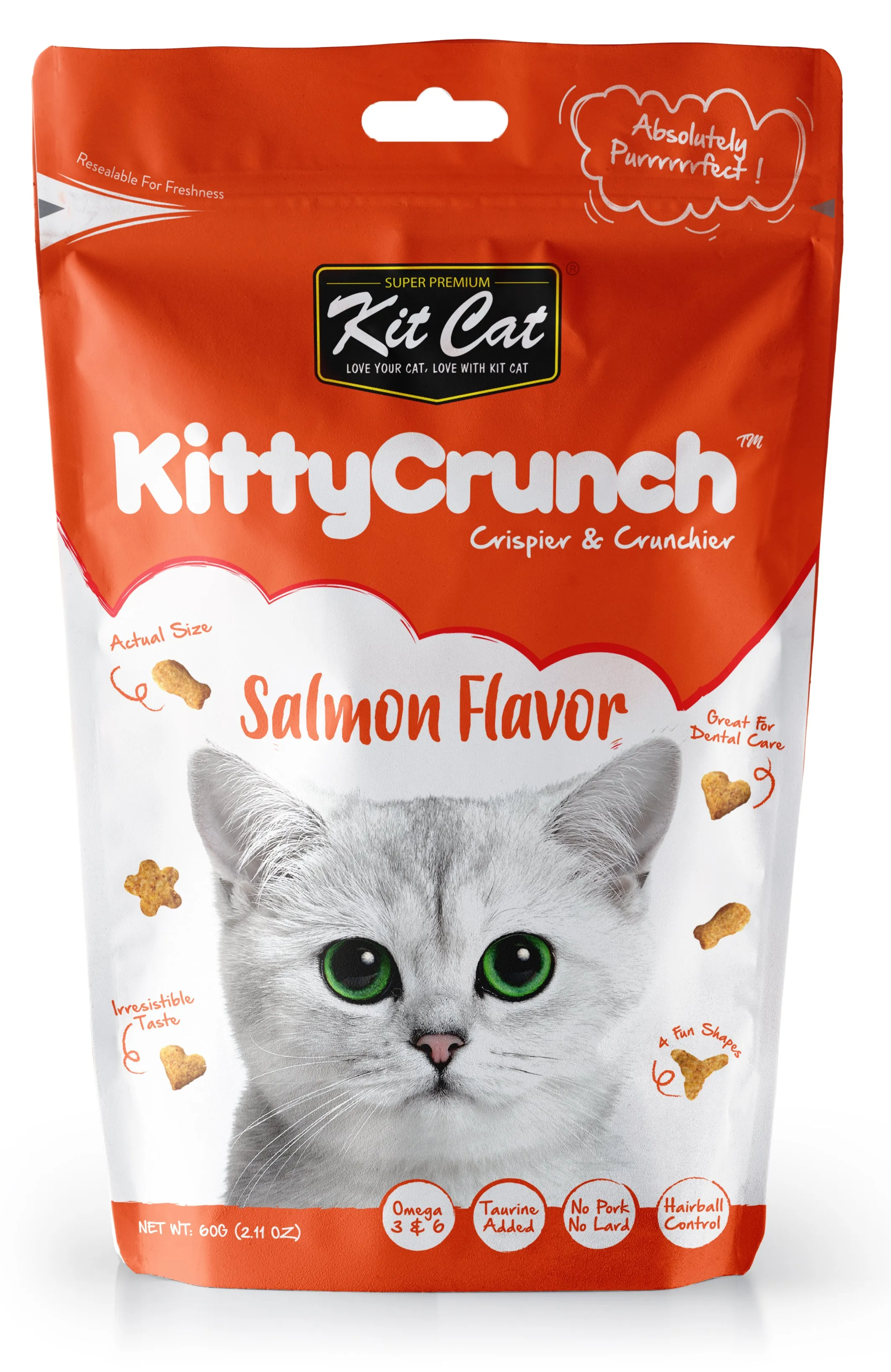 Kit Cat Kitty Crunch Cat Treat Salmon 60g