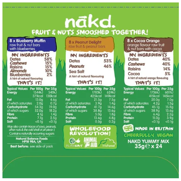 Nakd Yummy Mix. 24 x 35g bar