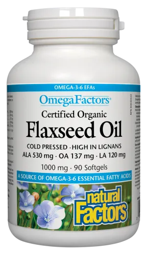 Natural Factors Flaxseed Oil (90 SoftGels)