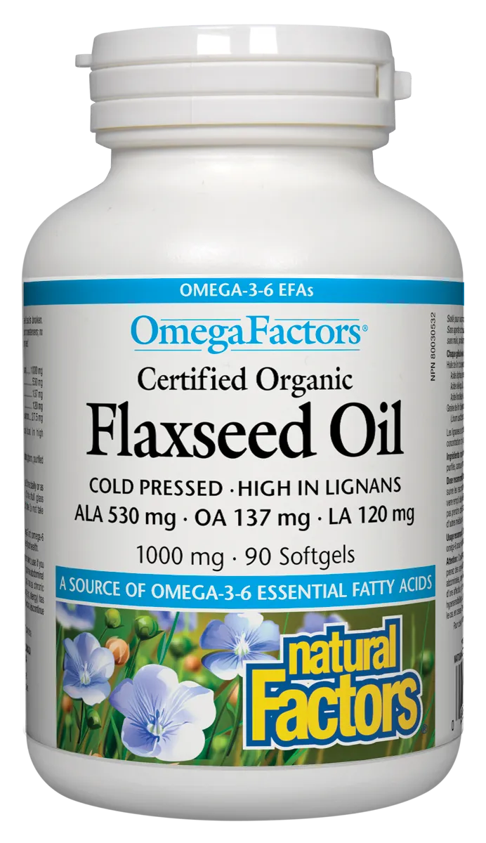 Natural Factors Flaxseed Oil (90 SoftGels)