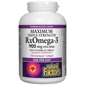 Natural Factors Rx Omega-3 Triple Strength with D3 (150 SoftGels)