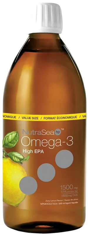 Nature's Way NutraSea High EPA Omega-3 Zesty Lemon Flavor (500ml)