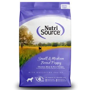 NutriSource Small & Medium Breed Puppy Chicken & Rice Formula Dry Dog Food