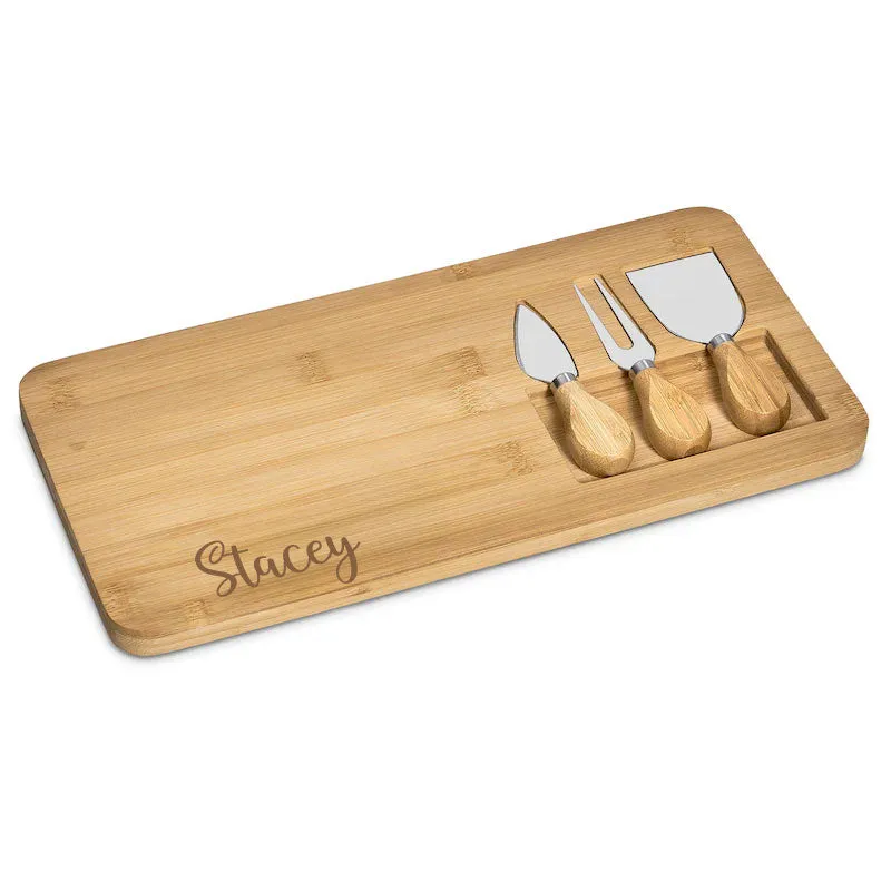 Okiyo Chizu Bamboo Cheese Board Set