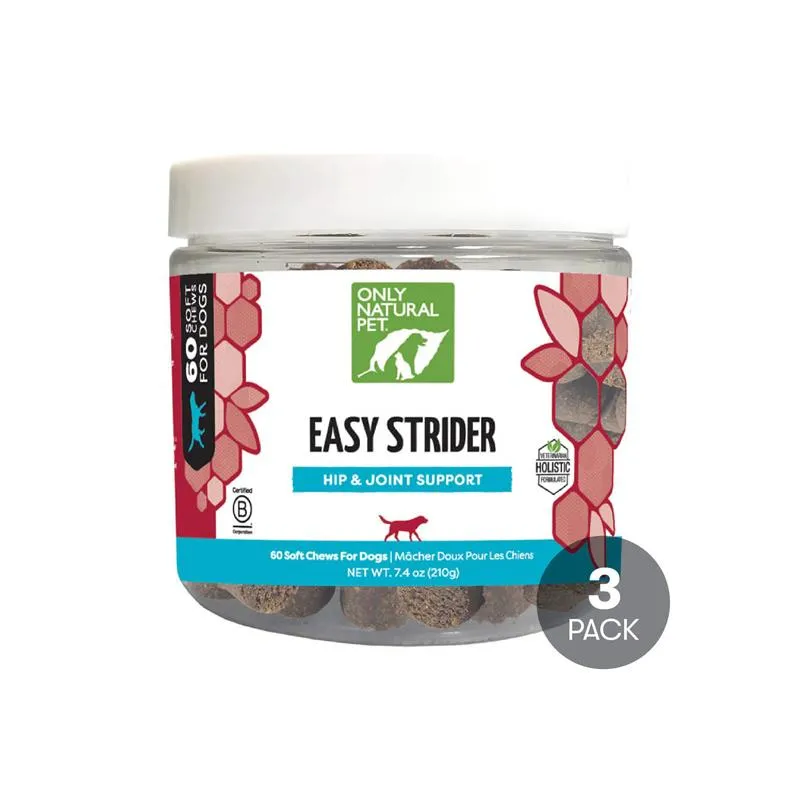 Only Natural Pet Easy Strider Hip and Joint Dog Supplement Soft Chews