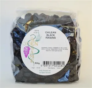 Open Sesame Raisins Chilean Black 500G