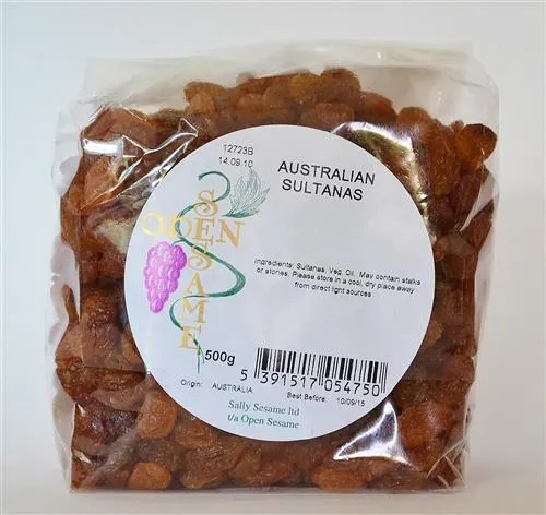 Open Sesame Sultanas Australian 500G