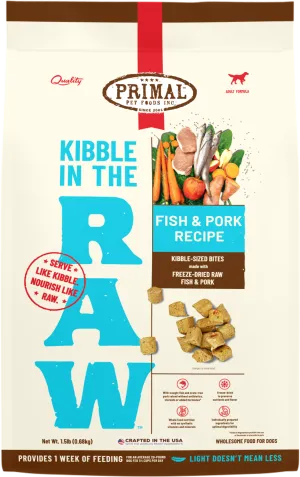 Primal Kibble in the Raw Freeze-Dried Fish & Pork - Dog Food