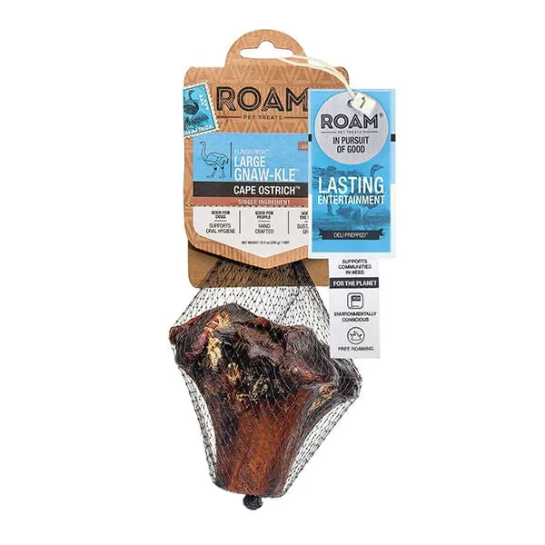 Roam Dog Treats Gnawkle Cape Ostrich