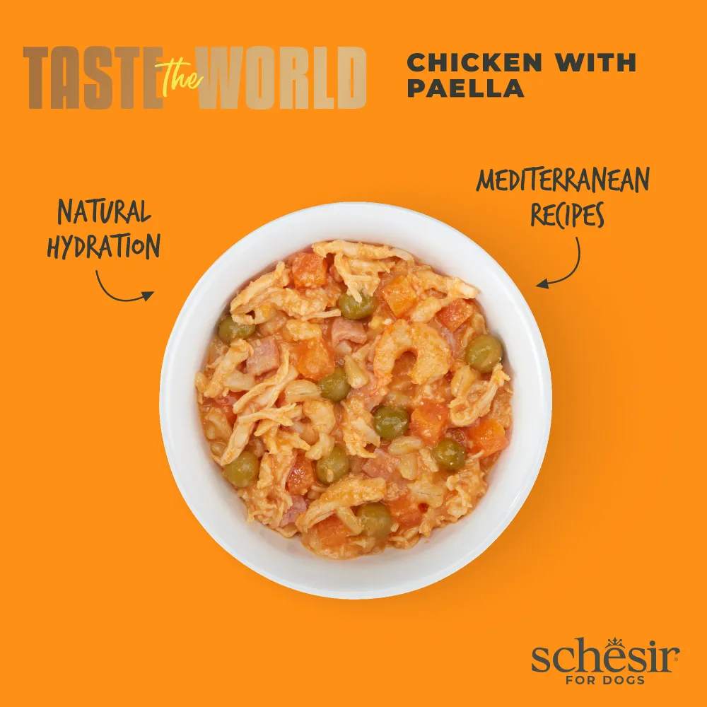 Schesir Dog Taste The World Chicken With Paella 150g