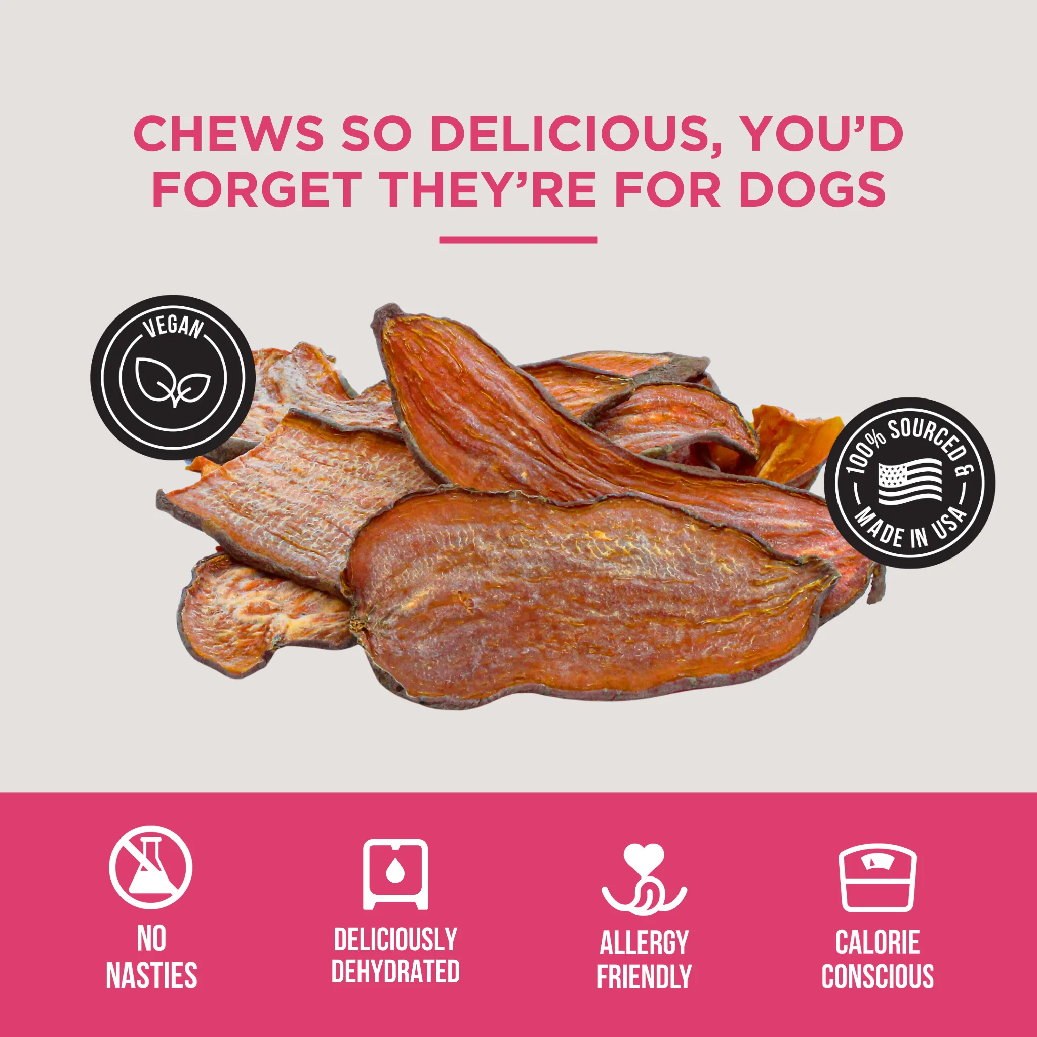 The Only Dehydrated Sweet Potato Chews Dogs Need - Wholesale