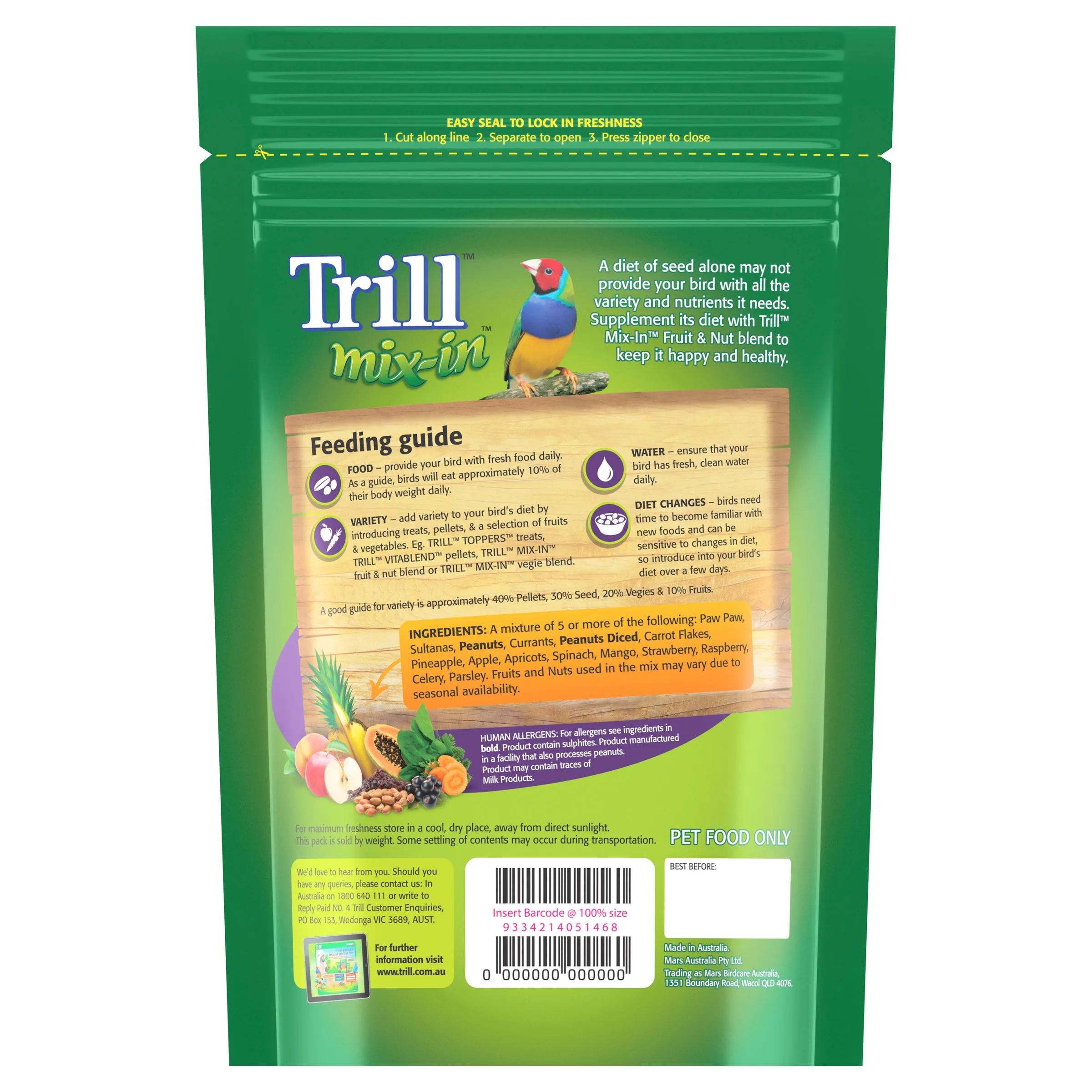 Trill Mix In Fruit & Nut Blend 475g