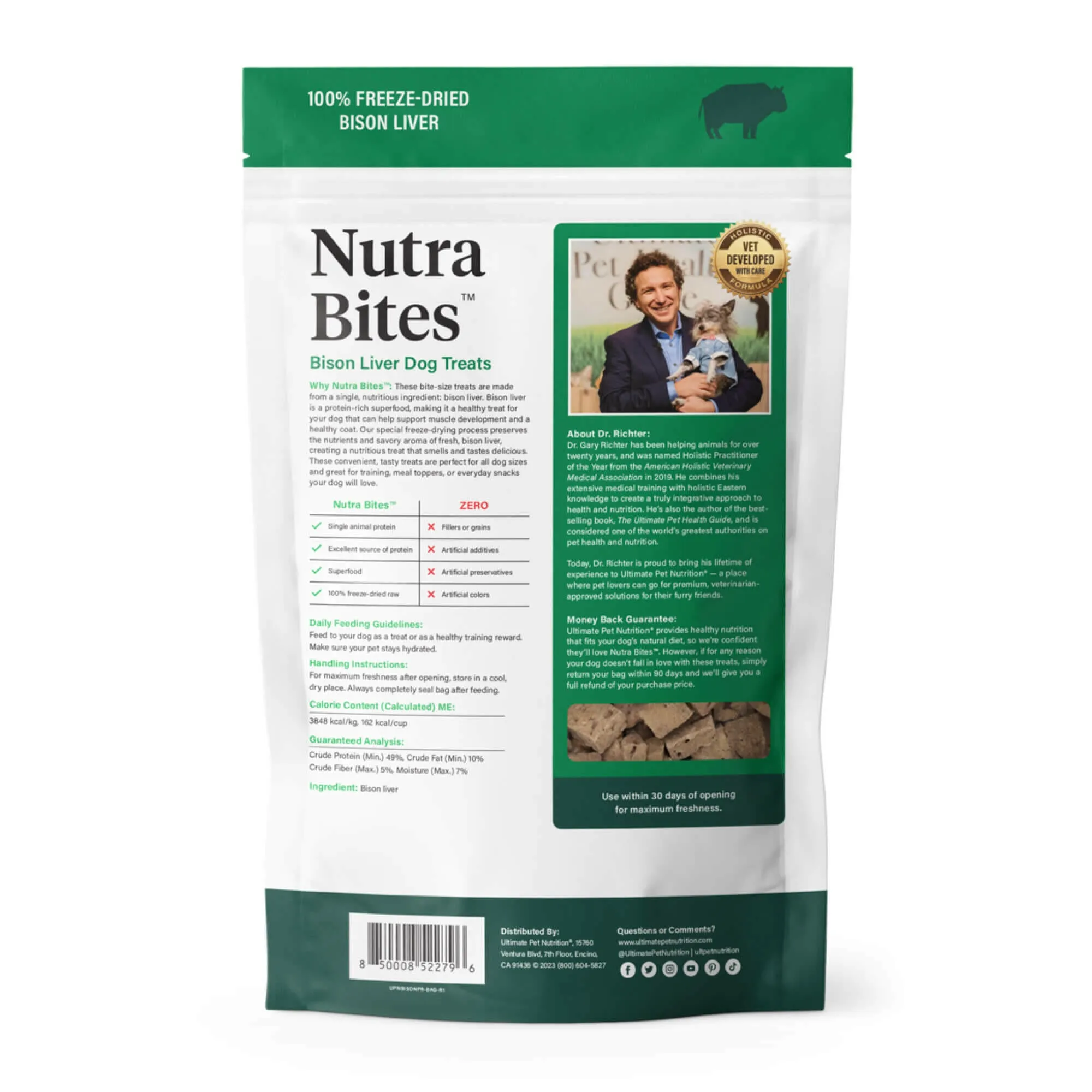 Ultimate Pet Nutrition Nutra Bites Freeze Dried Bison Liver Treats (4 oz)