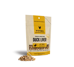 Vital Essentials Freeze Dried Duck Liver for Cats .9oz