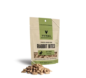 Vital Essentials Freeze Dried Rabbit Bites for Cats .9oz