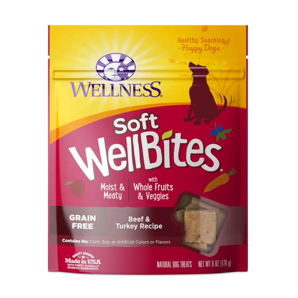 Wellness Soft WellBites Beef & Turkey Recipe Grain Free Dog Treats 6oz